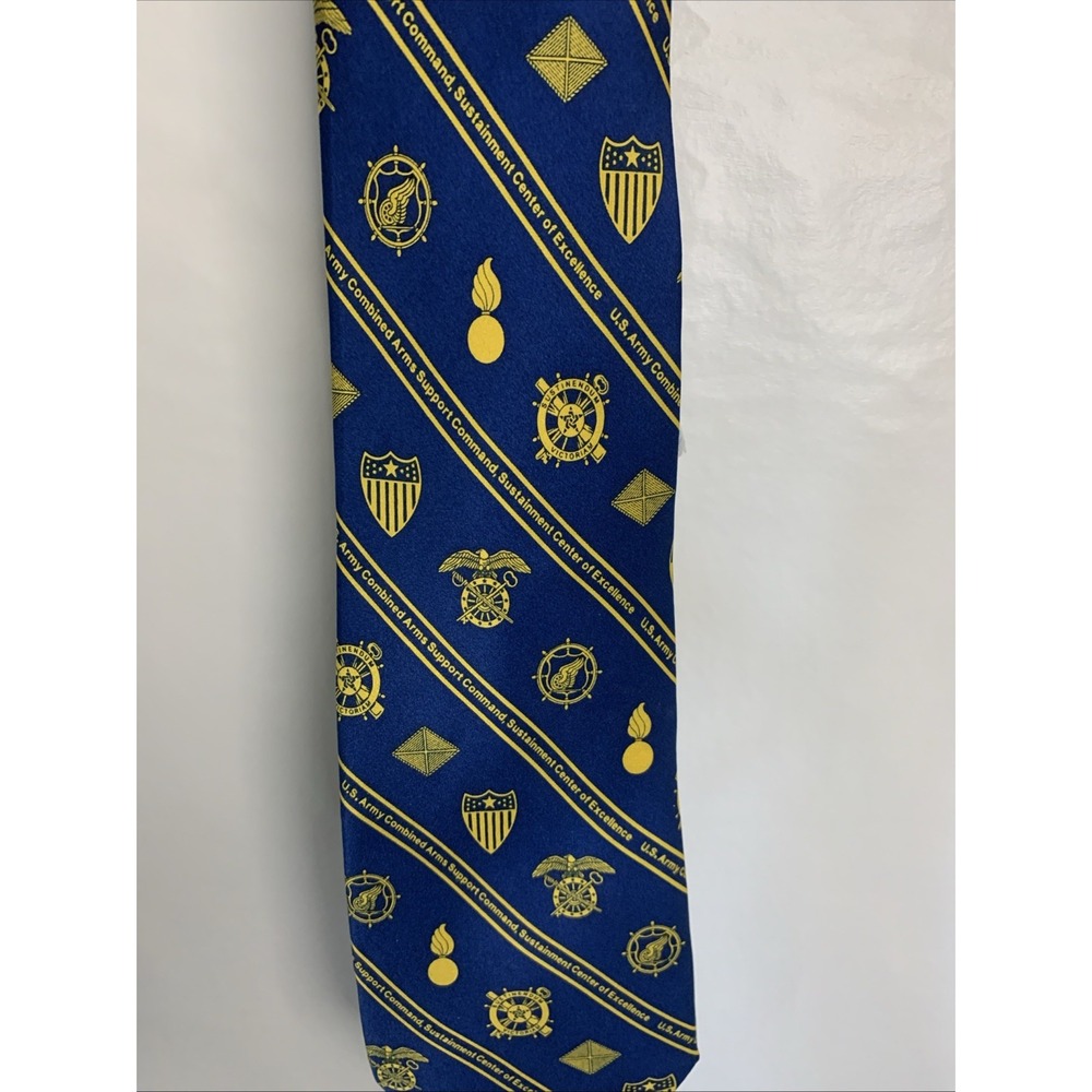 Army Blue Service Uniform Style Tie NEW With The Tags Jardine Collection Silk - Picture 3 of 5